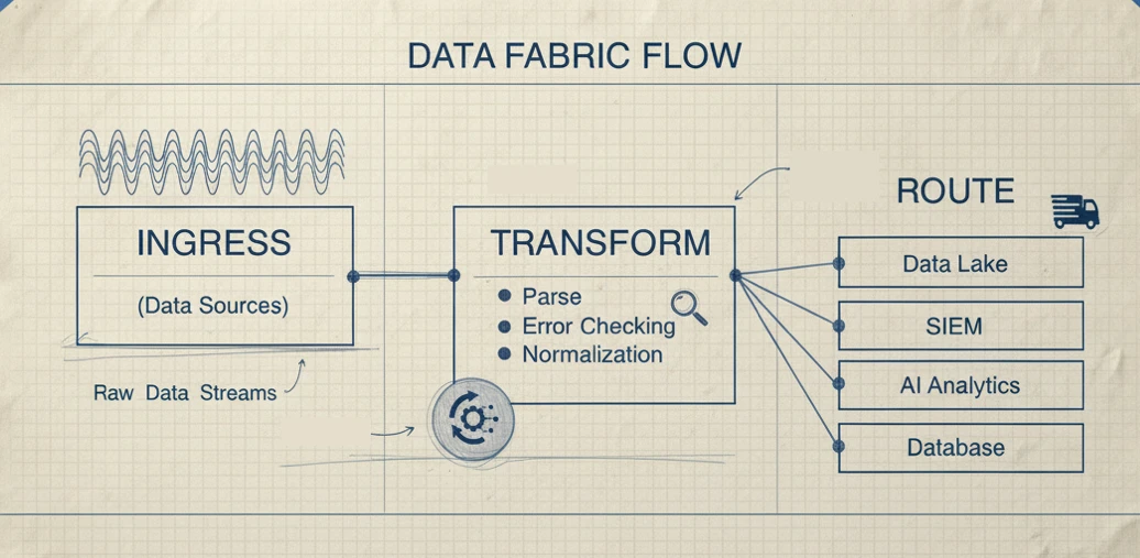 Ingext Data Fabric desk visualization